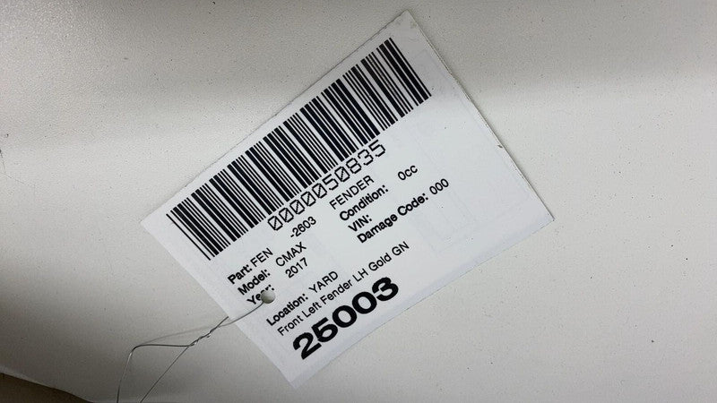 ⭕ 2013-2018 Ford C-Max Front Driver Side Fender Shell Cover Panel Left Gold WB