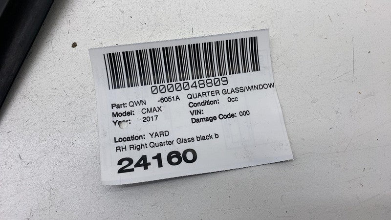 DM51R29750AA 2013-2018 Ford C-Max Passenger Side Corner Quarter Window Glass Right Assembly