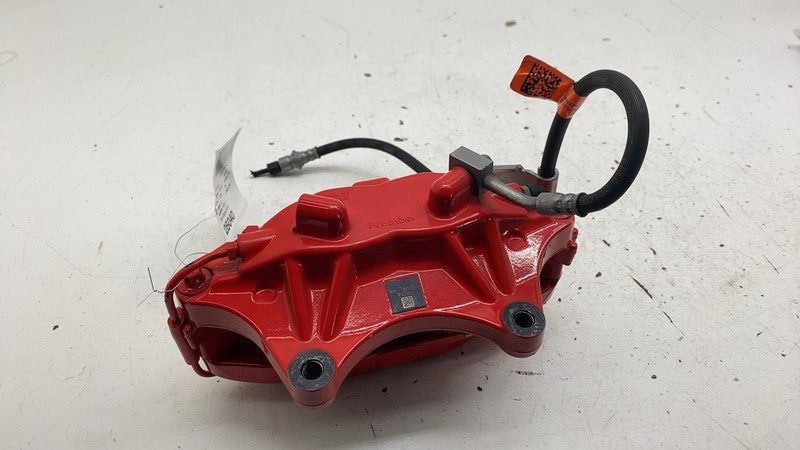 ⭕ 2016-2020 Tesla Model X Front Caliper w/ Brake Hose Line Left Red 10