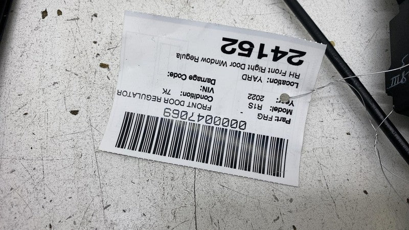 PT00009558H 2022-2024 Rivian R1T R1S Front Passenger Door Window Regulator & Motor Right OEM