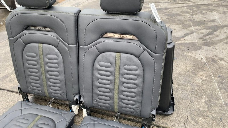 2022-2026 Rivian R1S Rear Left & Right 3rd Row Seat Cushion Black Mountain Green