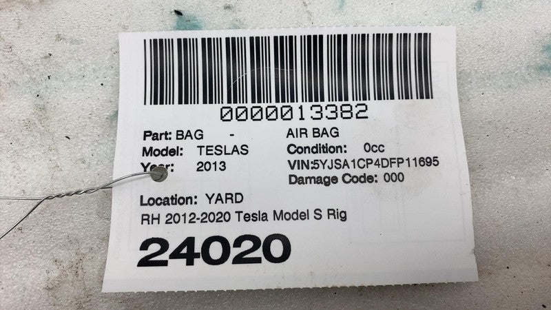 ⭕ 2012-2020 Model S Passenger Side Roof Curtain Safety Airbag Right 10