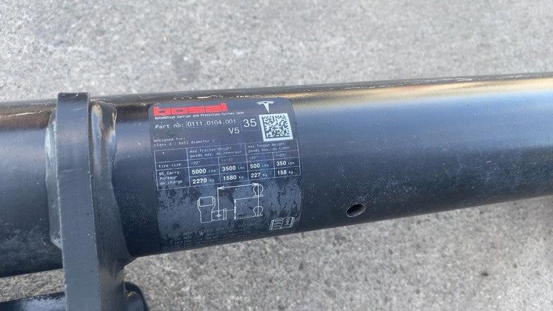 ⭕ 16-20 Model X MX Rear Exterior Tow Trailer Hitch Bar w/ Connector 10