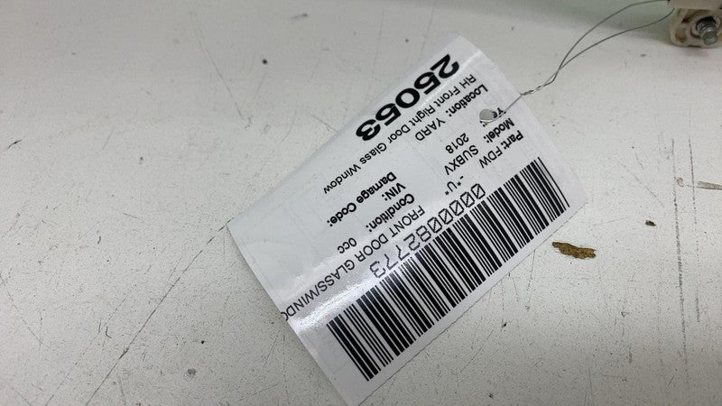 E6 43R-00019 ⭕18-23 Subaru XV Crosstrek Front Passenger Side Door Window Glass Right Assembly