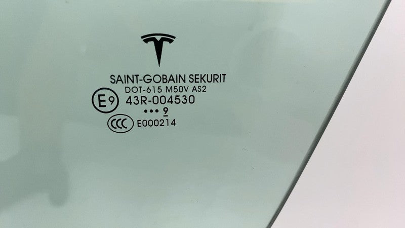 ⭕ 2017-2020 Tesla Model 3 Front Driver Side Door Window Single Panel G