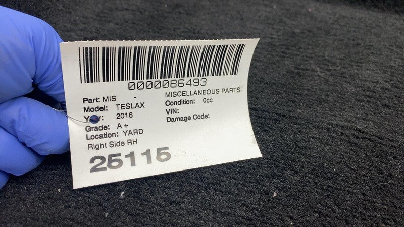 ⭕ 2016-2020 Model X MX Rear Right Trunk Side Trim Cover 7 Seater Black