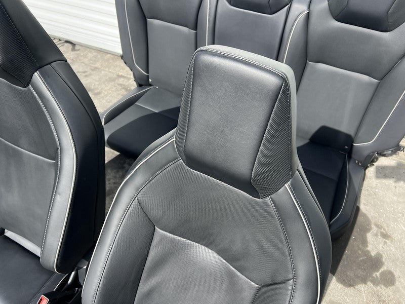 1881398-TX-A 24 25 Tesla Cybertruck Front Seat Left & Right + Rear 2nd Row Perforated Black