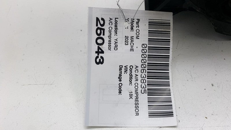 LJ9H190623AC ⭕ 21-23 Ford Mustang Mach-E Air Conditioner A/C Compressor Pump LJ9H-190623-AC