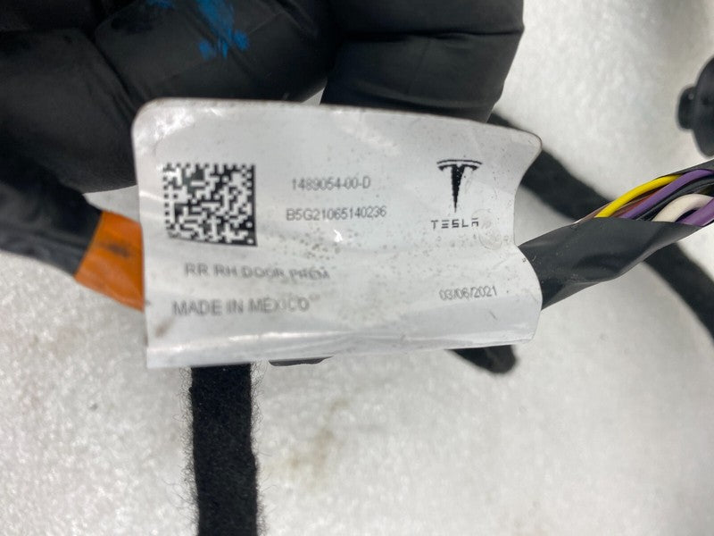 1489054 00 D ⭕ 2020-2023 Tesla Model Y Rear Door Wiring Harness Cable Wire Right 1489054-00-D