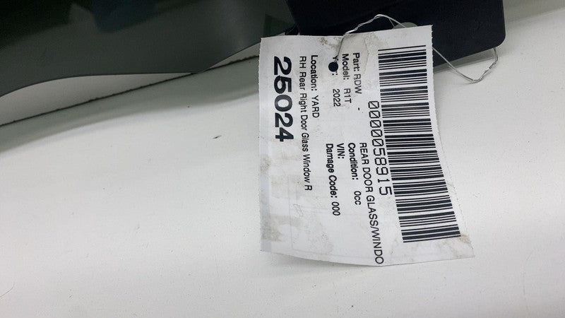 E2 43R-0115131 ⭕ 2022 2023 2024 Rivian R1T Rear Passenger Side Door Glass Window Right RH OEM