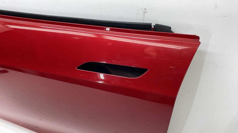⭕ 12-15 Tesla Model S Front Driver Side Door Shell Panel Left Assembly Red PPMR