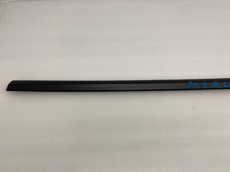 ⭕ 2020-2023 Tesla Model 3 Rear Driver Side Exterior Door Outer Belt Black Left