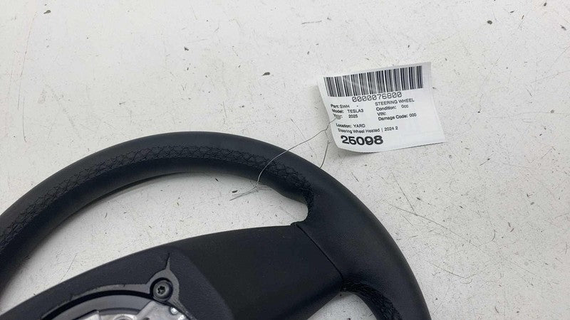 ⭕ 2024 2025 Tesla Model 3 Steering Wheel Leather Black Heated Assy 173