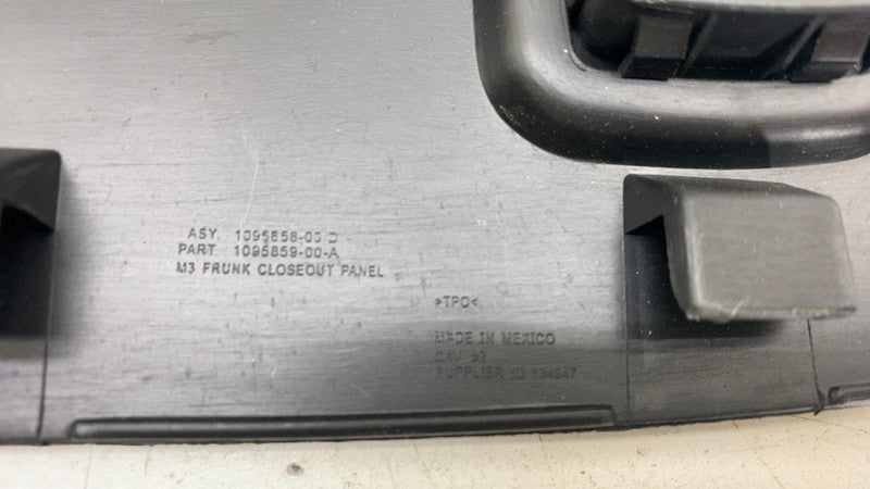109585800D ⭕ 2017-2023 Model 3 M3 Front Frunk Close Out Panel Hood Latch Cover 1095858-00-D