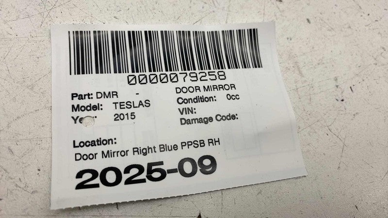 ⭕2012 2013 2014 2015 Tesla Model S Front Door Side View Mirror Right B