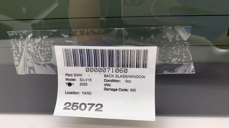 ⭕19-25 Silverado 1500 Back Rear Cabin Rear Screen Glass Fixed Window 8