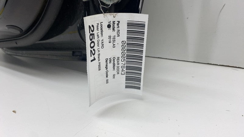 ⭕ 2017-2020 Tesla Model 3 Rear Driver Side Door Shell Panel Left LH Black - PBSB