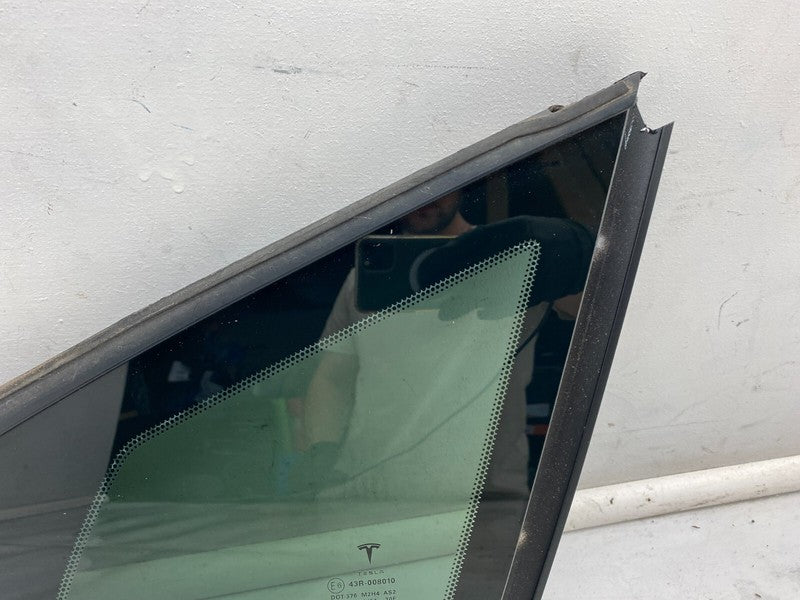 43R-008010 ⭕2012-2021 Tesla Model S Rear Passenger Side Quarter Window Glass Right Assembly