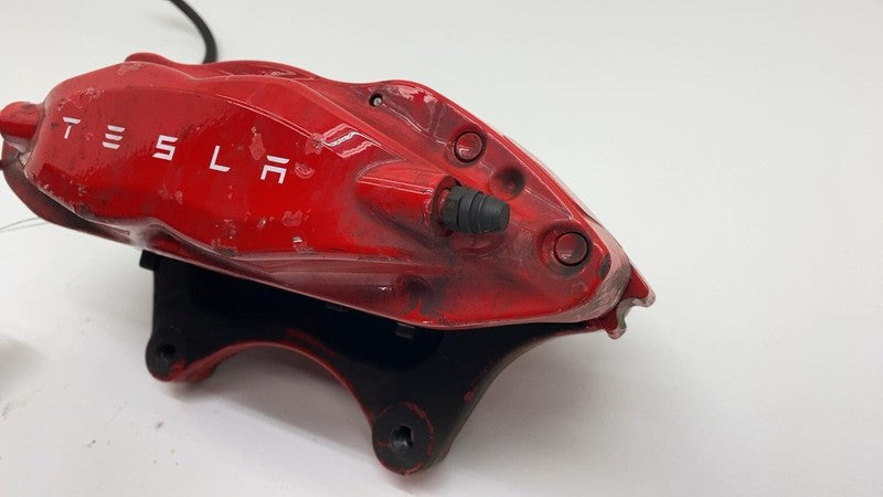 2012-2020 Tesla Model S Front Passenger Side Caliper Red + Brake Hose Line Right