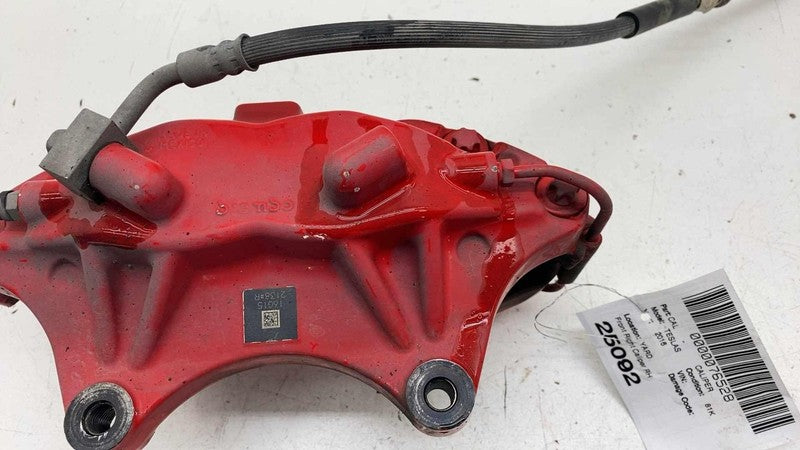 ⭕ 12-20 Tesla Model S Front Passenger Side Caliper Red w/ Brake Hose L
