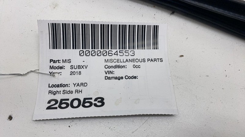 ⭕ 18-23 Subaru XV Crosstrek Front Passenger Door Body Weatherstrip Seal Right RH