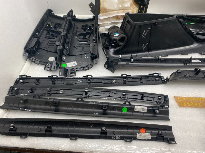 ⭕ 16-20 Tesla Model X SET Headliner Sunvisor Upper A + B + C-Pillar Tr