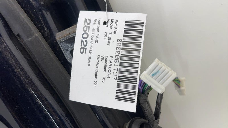 ⭕2012-2015 Tesla Model S Rear Driver Side Door Shell Panel Left LH Blu