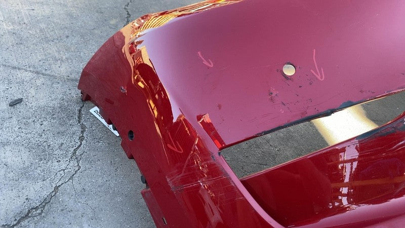⭕ 20-23 Model Y Front Bumper Cover Red - PPMR w/ Park Sensor Type 1493