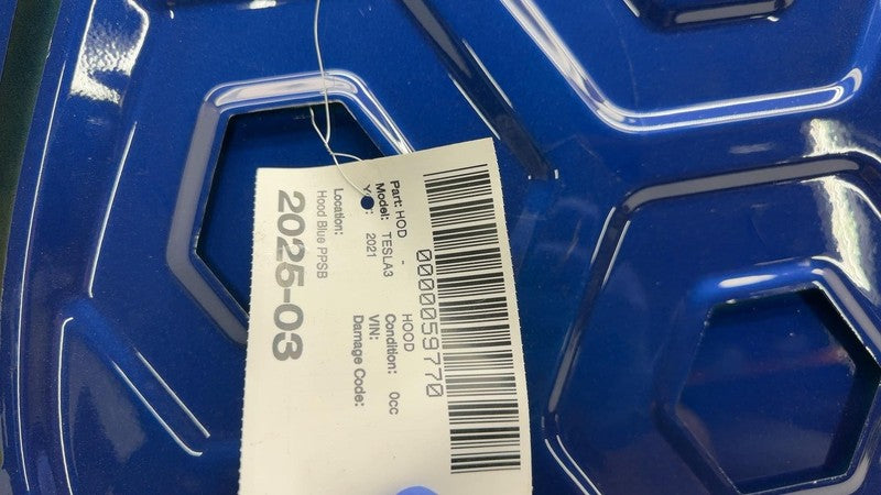⭕ 2017-2023 Tesla Model 3 M3 Front Hood Bonnet Shell Panel Cover OEM Blue - PPSB