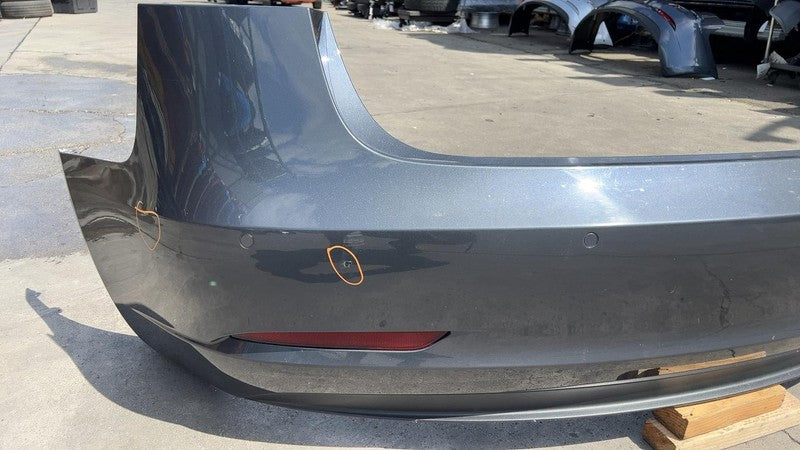 ⭕ 2017-2022 Tesla Model 3 Rear Bumper Cover w/ Park Sensor & Harness Gray PMNG