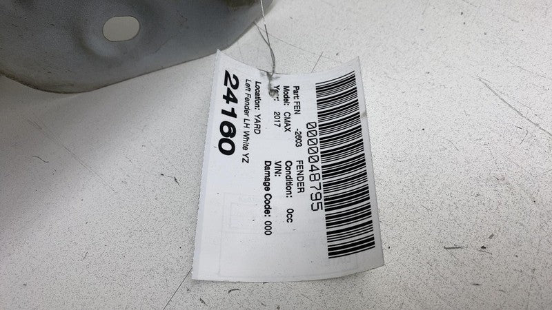 2013-2018 Ford C-Max Front Driver Side Fender Shell Cover Panel Left White YZ