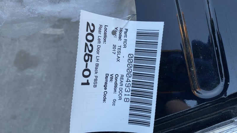 1028790-00-K ⭕ 2016-2024 Tesla Model X Rear Driver Side Falcon Door Shell Panel LH Black PBSB