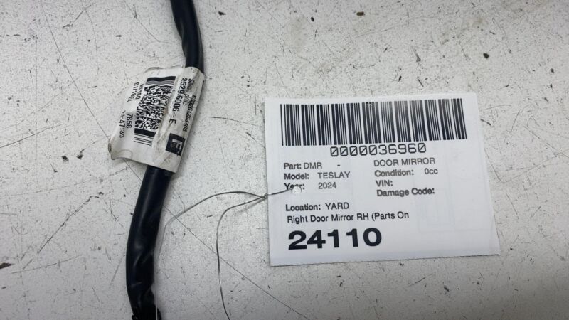2020-2024 Tesla Model Y Front Right Exterior Rear View Door Mirror (PARTS ONLY)