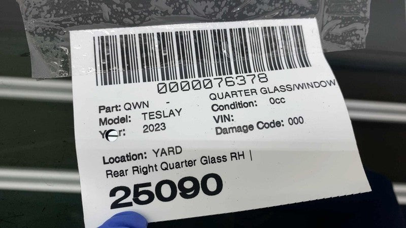 1495741-00-H ⭕ 2020-2024 Tesla Model Y MY Rear Right Quarter QTR Window Glass RH 1495741-00-H