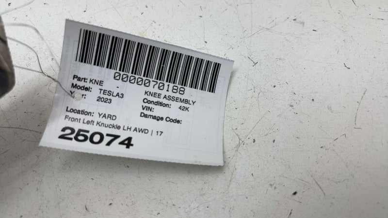 104431100E ⭕ 2017-2023 Tesla Model 3 Front Left Spindle Knuckle w/ Dust Shield 1044311-00-E