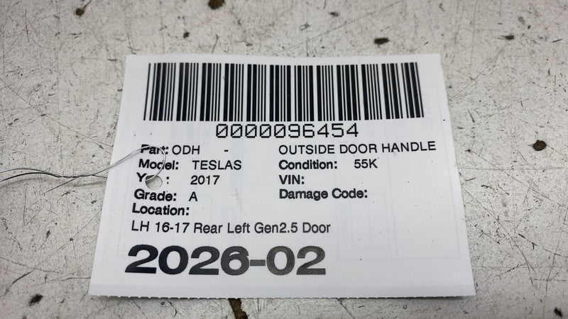 ⭕ 2016-2017 Model S Rear Left Exterior Door Handle Outer Blue PPSB 107