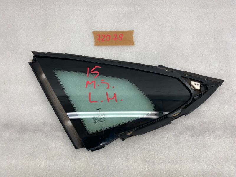 2012-2015 Tesla Model S MS Rear Driver Side Quarter Fixed Glass Left LH Assembly