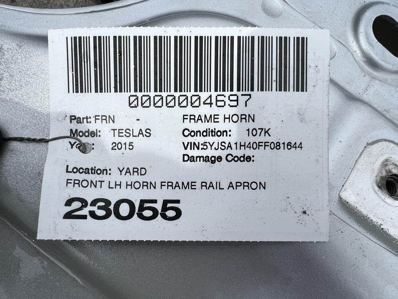 2012-2016 Tesla Model S MS Front Driver Body Fender Horn Frame Rail Cut Out Left