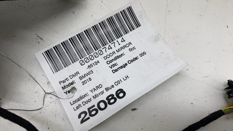 ⭕ 2014-2020 BMW i3 I01 Driver Side Exterior Rear View Door Mirror Left Blue C01