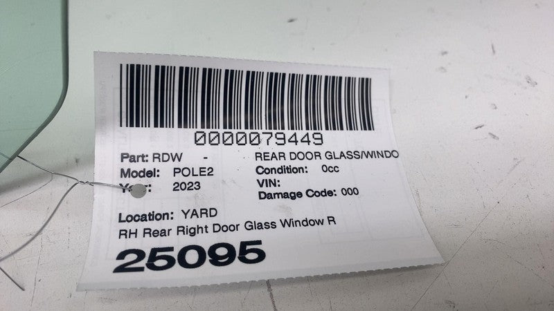 ⭕ 2021 2022 2023 Polestar 2 Rear Passenger Side Door Window Glass Righ