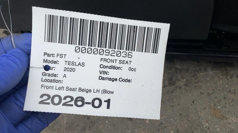 ⭕ 2019 2020 Tesla Model S MS Front Driver Side 1st Row Bucket Seat Bei