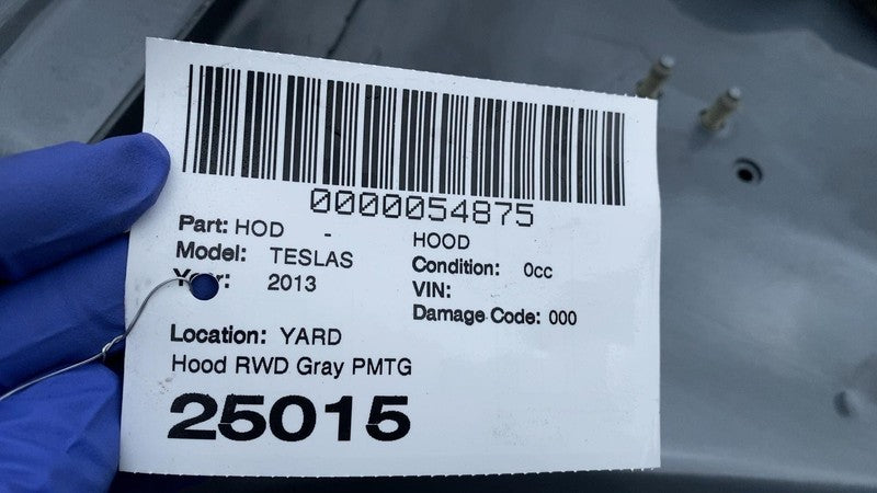2012-2015 Tesla Model S RWD Front Bonnet Hood Shell Panel Assembly OEM Gray PMTG