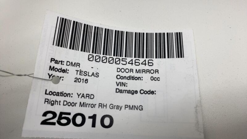 2012-2020 Tesla Model S Front Right Exterior Rear View Door Mirror RH Gray PMNG