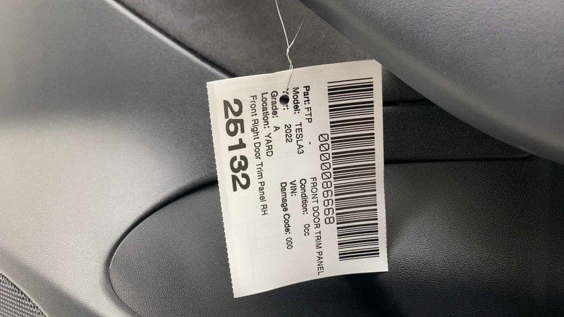 ⭕ 2021-2023 Tesla Model 3 Front Right Interior Door Panel Trim Card 15
