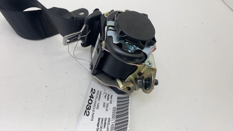 1081281 01 G 2017-2023 Tesla Model 3 Rear Left or Right 2nd Row Seat Belt Retractor Black OEM