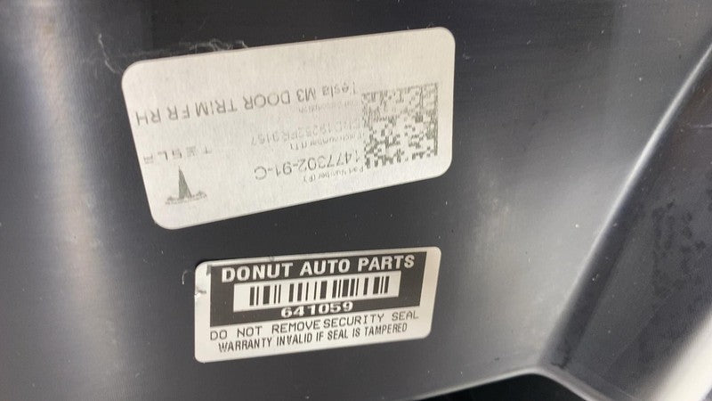 ⭕ 2017-2020 Model 3 Front Passenger Side Interior Door Panel Trim Card Right RH