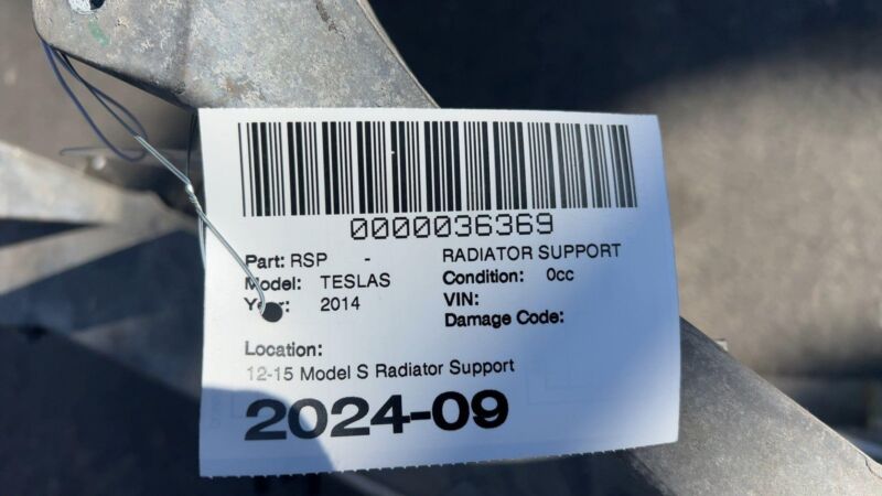 2012-2015 Tesla Model S MS Radiator Carrier Core Support Condenser Reinforcement
