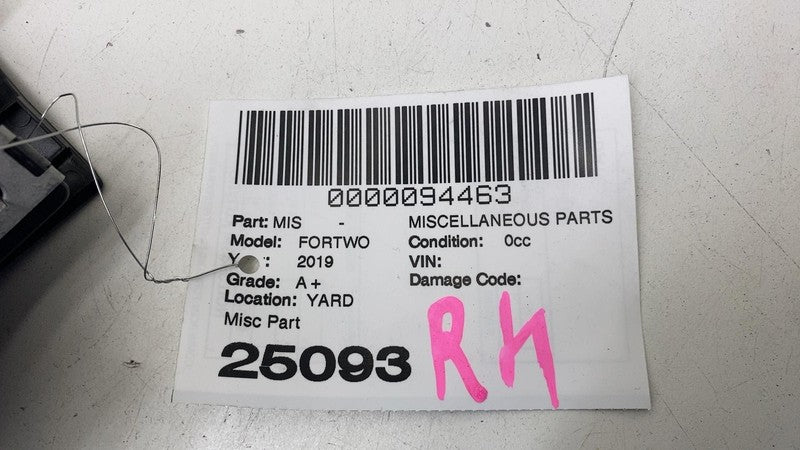 ⭕ 2019 Smart EQ Fortwo Front Right Dashboard Dash SRS Airbag Module A4