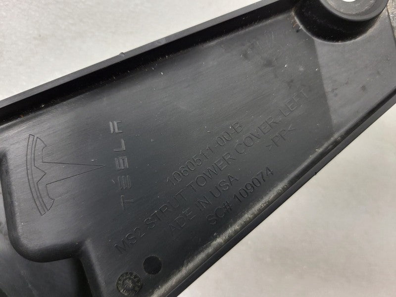 106051100B ⭕ 16-20 Tesla Model S Front Left Underhood Shock Tower Cover Trim 1060511-00-B