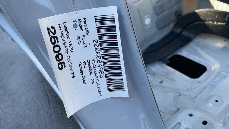 ⭕ 2021-2024 Polestar 2 Passenger B-Pillar Structural Cutout Right RH Silver 729